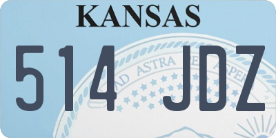 KS license plate 514JDZ