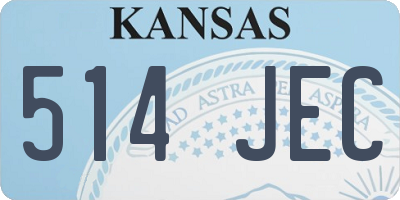 KS license plate 514JEC