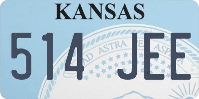 KS license plate 514JEE