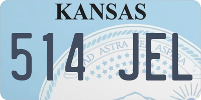 KS license plate 514JEL