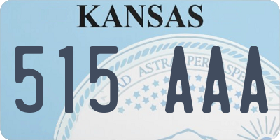 KS license plate 515AAA