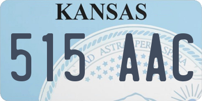 KS license plate 515AAC