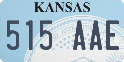 KS license plate 515AAE