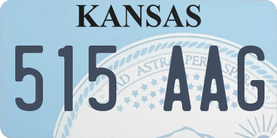 KS license plate 515AAG