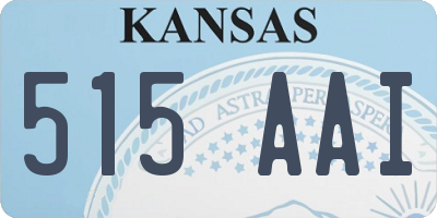 KS license plate 515AAI