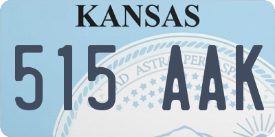 KS license plate 515AAK