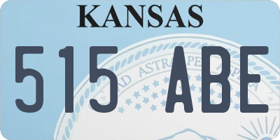 KS license plate 515ABE