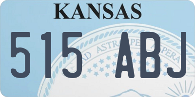 KS license plate 515ABJ