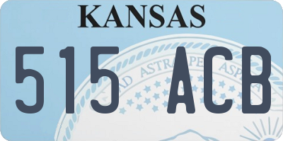 KS license plate 515ACB