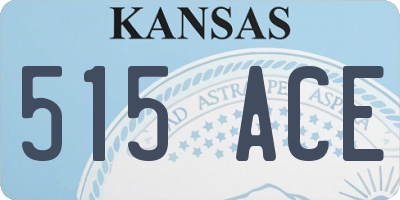 KS license plate 515ACE