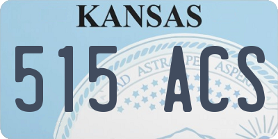 KS license plate 515ACS
