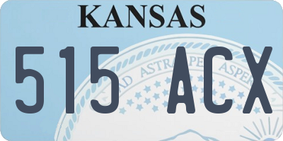 KS license plate 515ACX