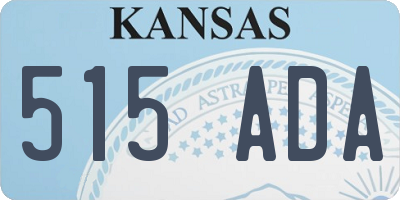KS license plate 515ADA