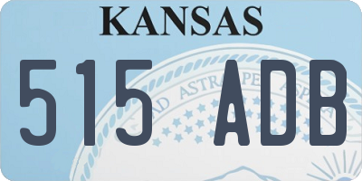 KS license plate 515ADB