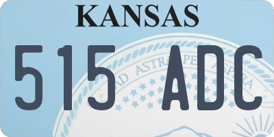 KS license plate 515ADC