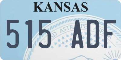 KS license plate 515ADF