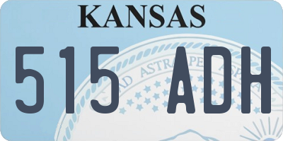 KS license plate 515ADH