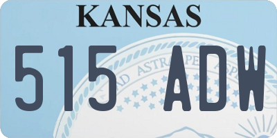 KS license plate 515ADW