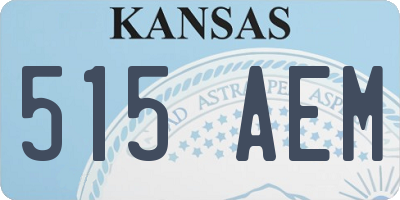 KS license plate 515AEM