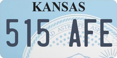 KS license plate 515AFE