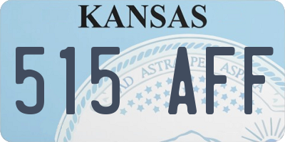 KS license plate 515AFF