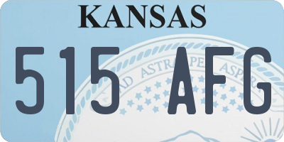 KS license plate 515AFG