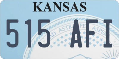 KS license plate 515AFI