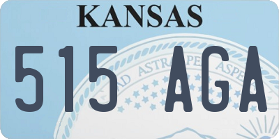 KS license plate 515AGA