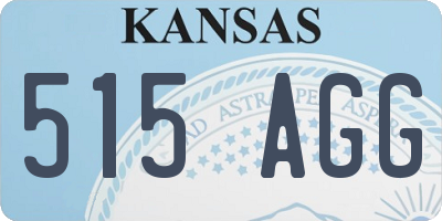 KS license plate 515AGG