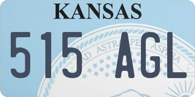 KS license plate 515AGL