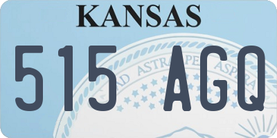 KS license plate 515AGQ