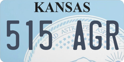 KS license plate 515AGR