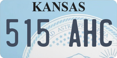 KS license plate 515AHC