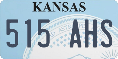 KS license plate 515AHS