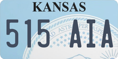 KS license plate 515AIA