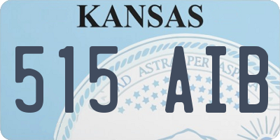 KS license plate 515AIB