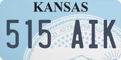 KS license plate 515AIK