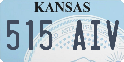 KS license plate 515AIV