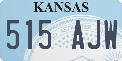 KS license plate 515AJW