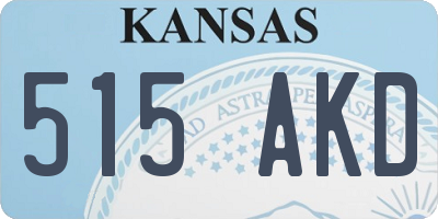 KS license plate 515AKD