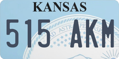 KS license plate 515AKM
