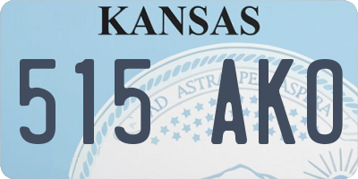 KS license plate 515AKO