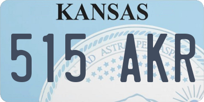 KS license plate 515AKR