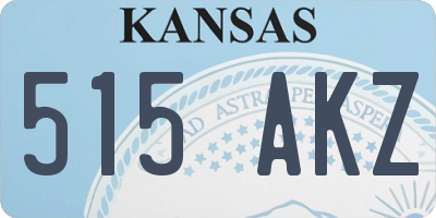 KS license plate 515AKZ