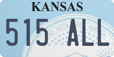 KS license plate 515ALL