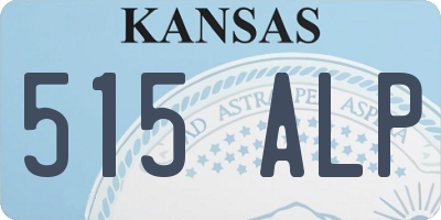 KS license plate 515ALP