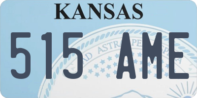 KS license plate 515AME