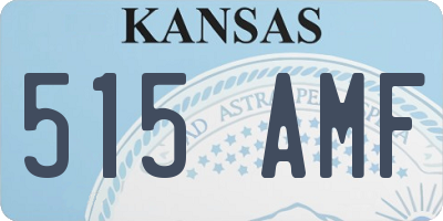 KS license plate 515AMF