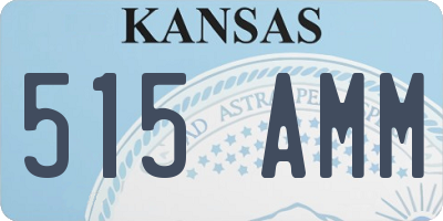 KS license plate 515AMM