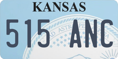 KS license plate 515ANC